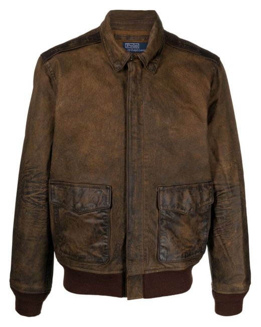 Polo Ralph Lauren zip-up suede bomber jacket