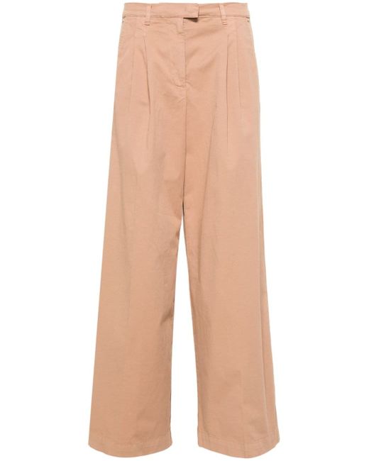 Pinko wide-leg cotton trousers