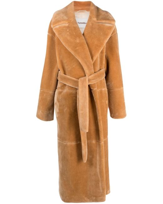 Nanushka fleece trench coat