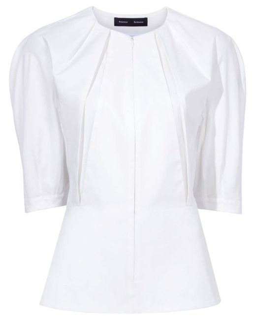 Proenza Schouler Georgia front-zip blouse