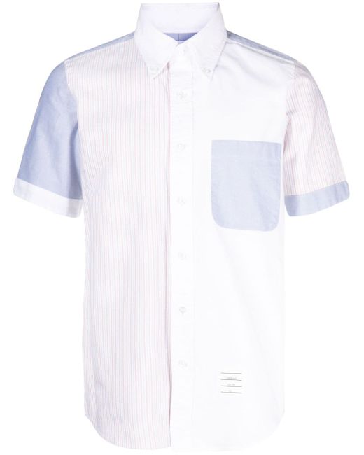 Thom Browne panelled short-sleeve shirt