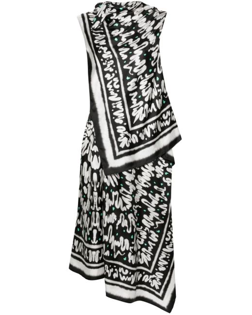 Christian Wijnants Diatou graphic-print asymmetric dress