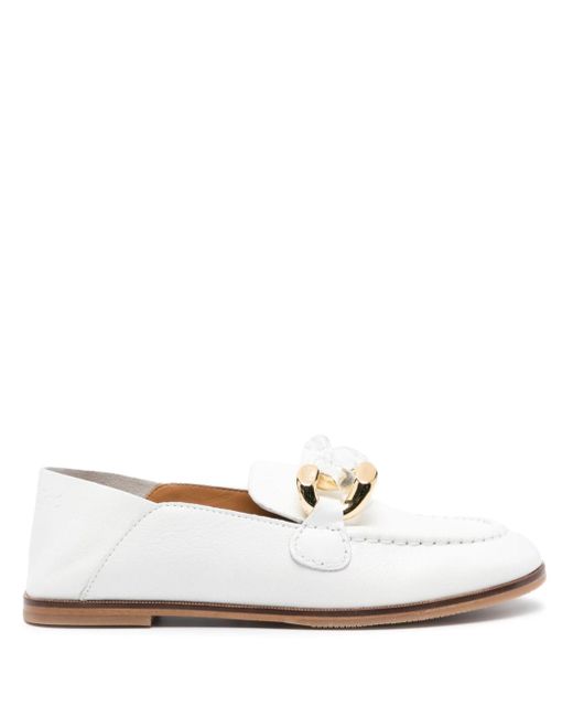 See by Chloé chain-link leather loafers