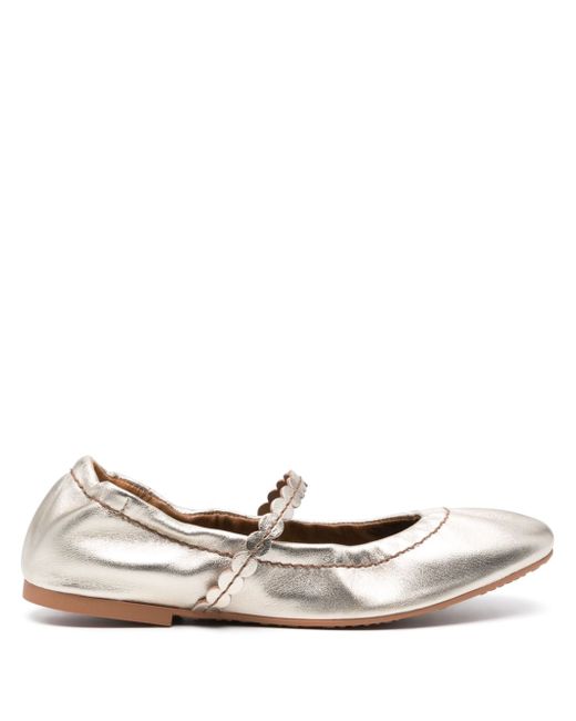 See by Chloé scallop-strap ballerina shoes