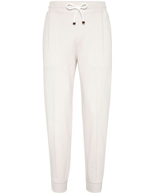 Brunello Cucinelli drawstring-waist tapered track trousers