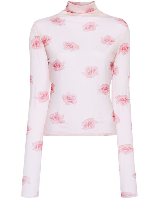 Kenzo rose-print blouse