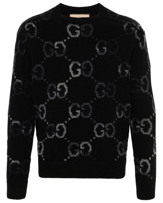 Gucci GG-intarsia cashmere jumper
