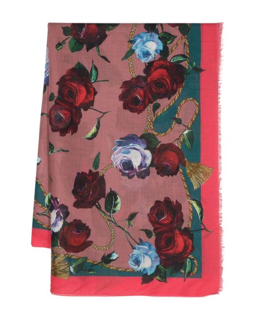 Dolce & Gabbana floral-print georgette scarf