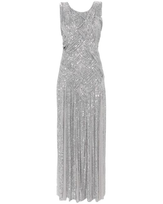Atu Body Couture braided sequin-embellished gown
