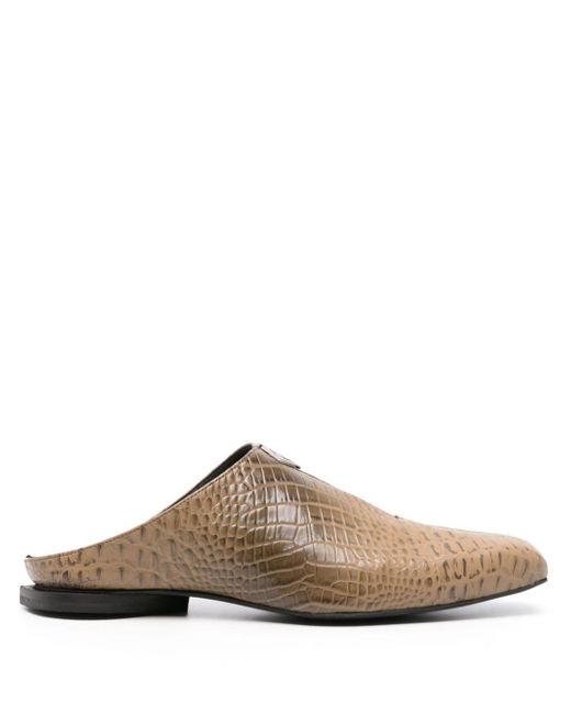 GmBH Jamal crocodile-embossed slippers