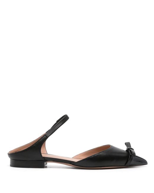 Malone Souliers bow-detail leather ballerina shoes
