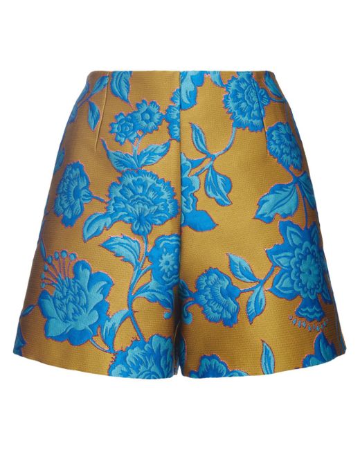 La Double J. Margarita floral-jacquard shorts