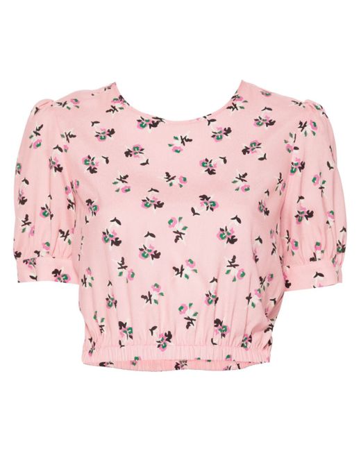 P.A.R.O.S.H. floral-print silk blouse