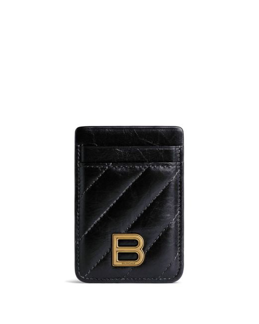 Balenciaga Crush quilted leather card holder
