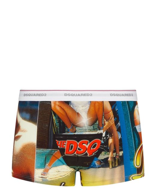 Dsquared2 graphic-print logo-waist boxers