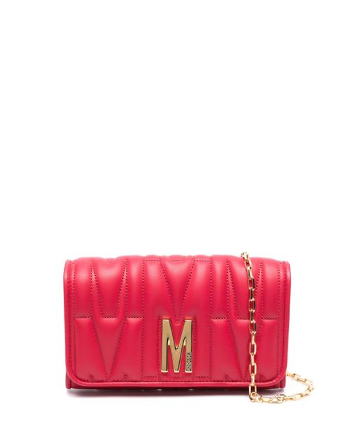 Moschino logo-quilted crossbody bag