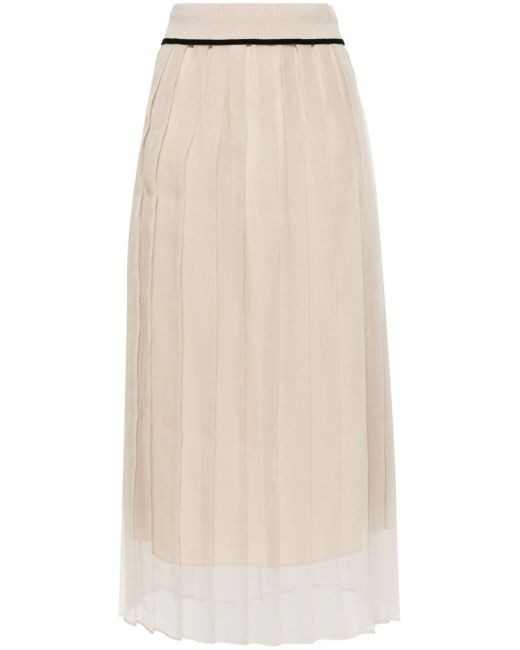 Brunello Cucinelli high-waisted silk skirt