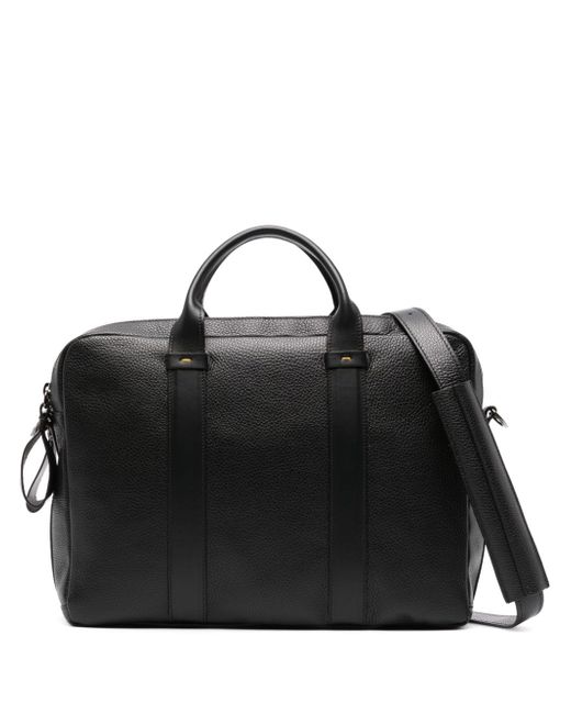 Doucal's zip-fastening leather briefcase