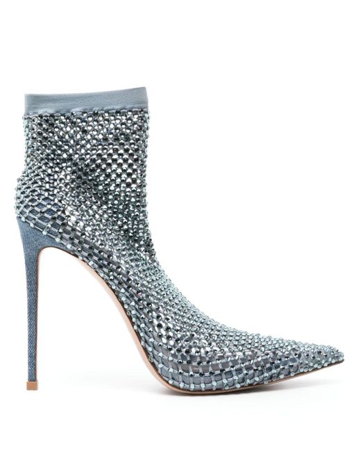 Le Silla Gilda 115mm crystal-embellished boots