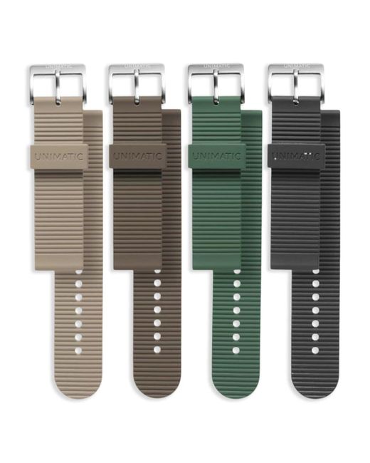 Unimatic four-pack Woodland watch straps