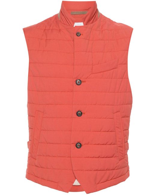 Eleventy quilted wool-blend gilet
