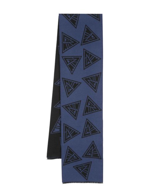 Lanvin intarsia-knit logo scarf