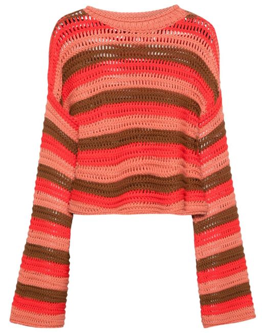 La Double J. bell-sleeve striped jumper