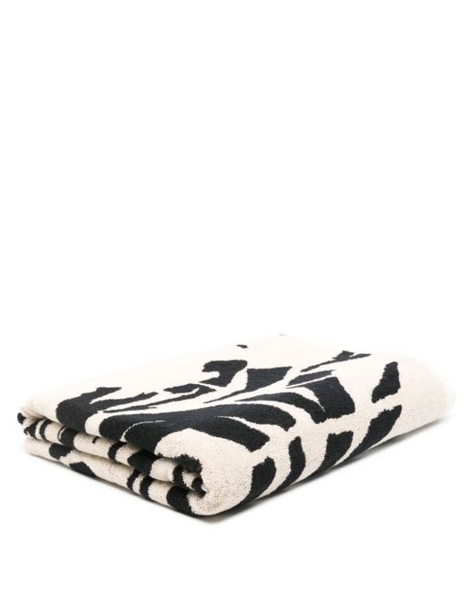Iro zebra-jacquard bath towel
