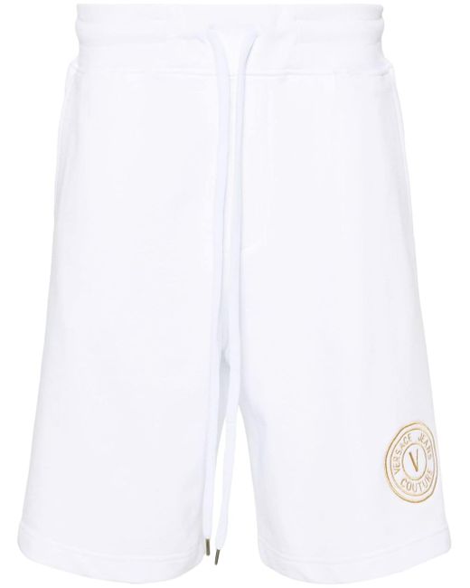 Versace Jeans Couture V-Emblem cotton track shorts