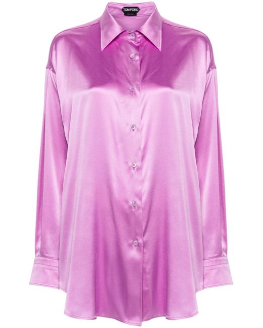 Tom Ford button-up satin shirt
