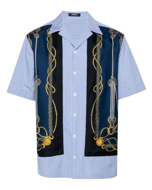 Versace Nautical-print striped shirt