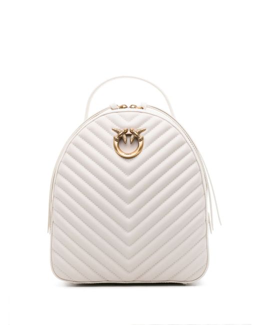 Pinko Love Click quilted leather backpack