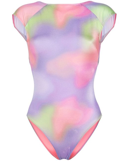 Emporio Armani abstract-print swimsuit