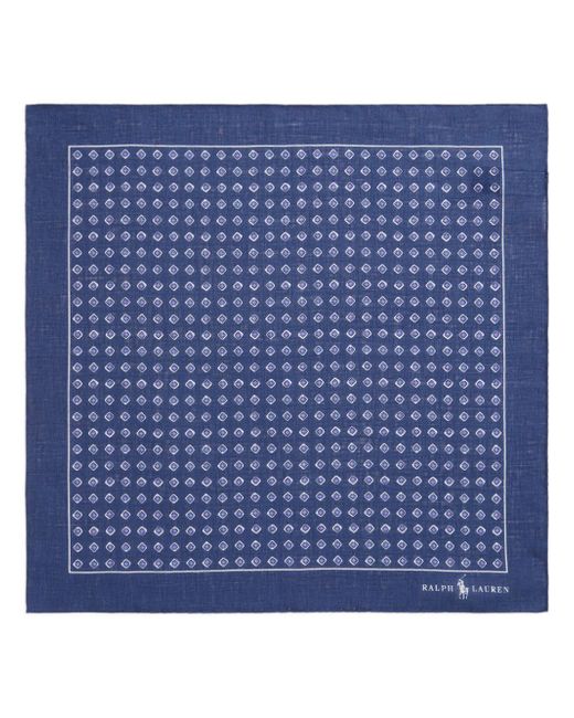 Polo Ralph Lauren geometric-print linen pocket square