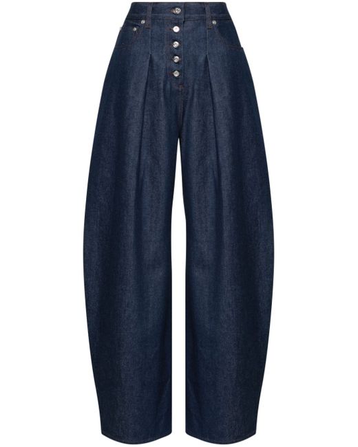Jacquemus Le De-Nimes Ovalo mid-rise wide-leg jeans