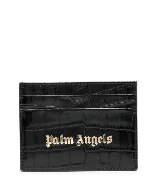 Palm Angels crocodile-effect leather cardholder