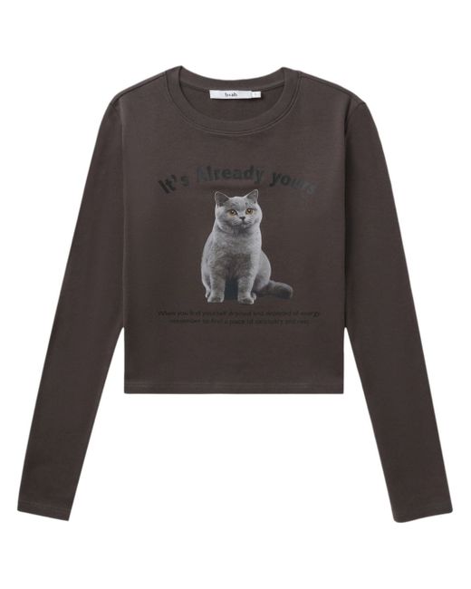 b+ab graphic-print cotton sweatshirt