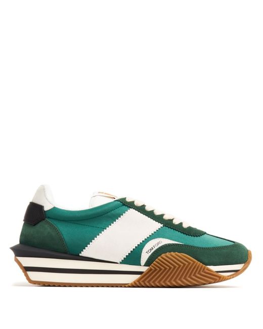 Tom Ford James suede-panelled sneakers