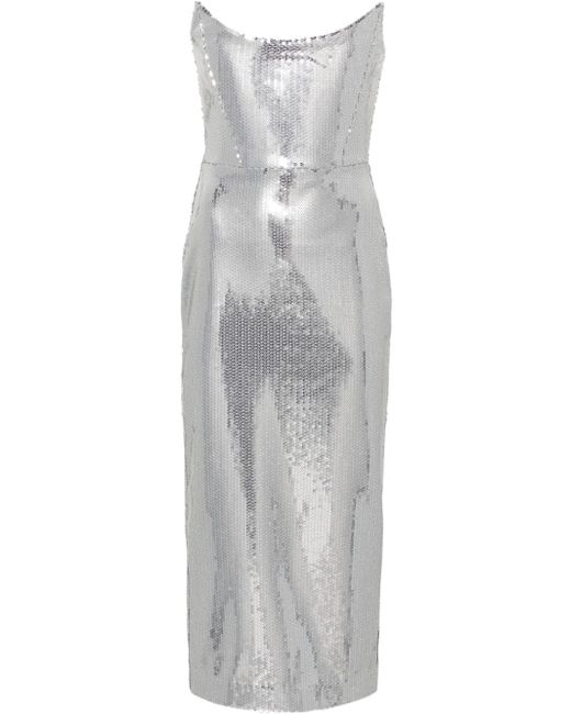 Alex Perry sequinned strapless maxi dress