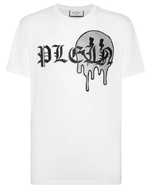 Philipp Plein rhinestone-logo cotton T-shirt