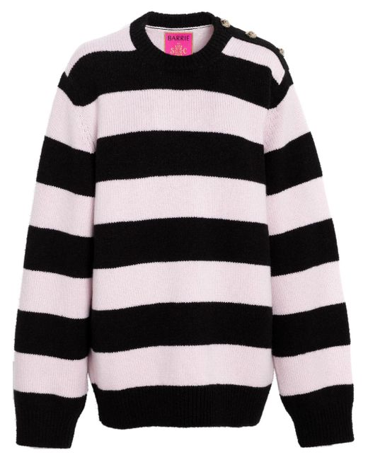 Barrie striped intarsia-knit jumper