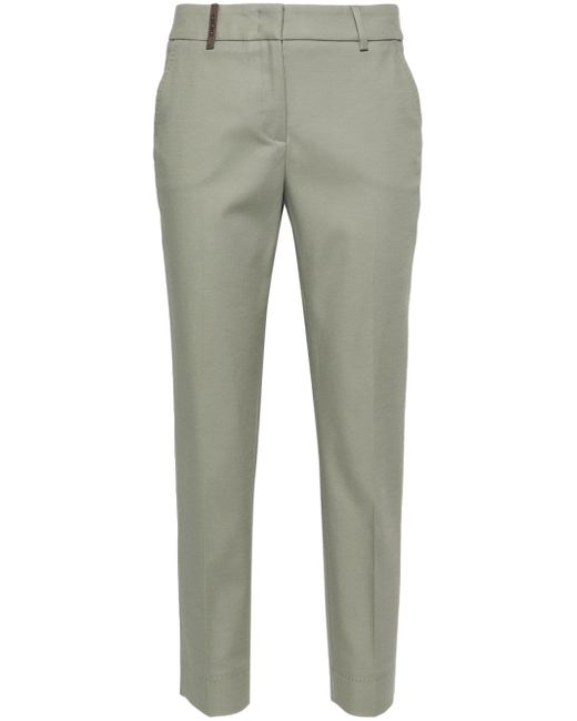 Peserico pressed-crease tapered trousers
