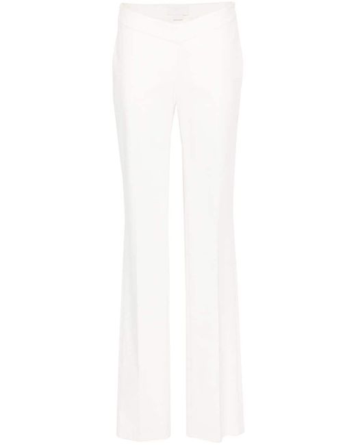 Genny straight cotton-blend trousers