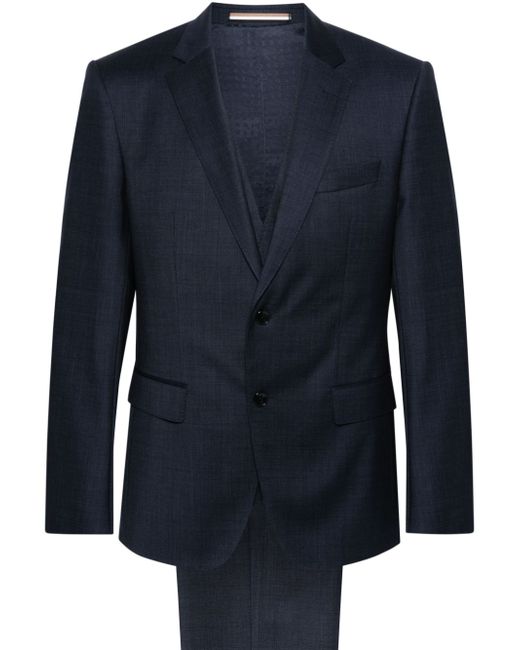 Boss patterned single-breasted suit