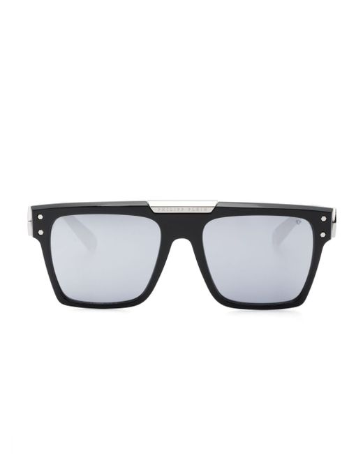 Philipp Plein logo-plaque square-frame sunglasses