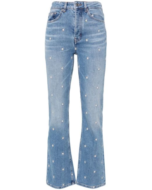 Maje mid-rise flared jeans