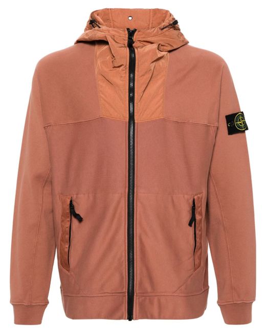 Stone Island Compass-badge zip-up hoodie