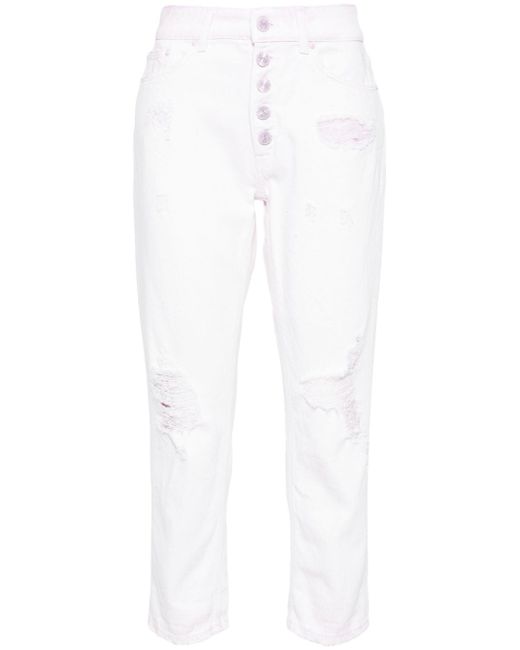 Dondup dsitressed cropped jeans