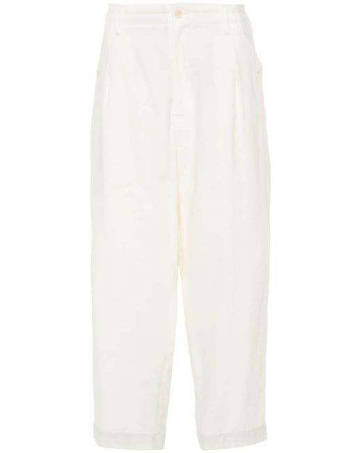 Yohji Yamamoto poplin cotton wide-leg trousers