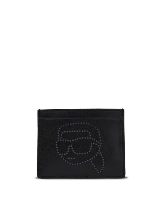 Karl Lagerfeld Ikonik perforated card holder